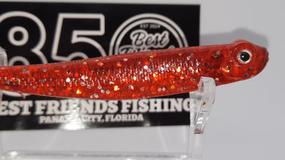 5.1" CRIMSON FLASH SWIMMER JERK BAIT - 5 PACK