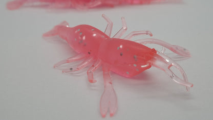 3.1" PINK LIGHTNING SHRIMP STINGER SOFT PLASTIC - 5 PACK