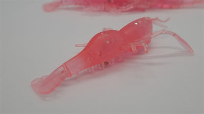 3.1" PINK LIGHTNING SHRIMP STINGER SOFT PLASTIC - 5 PACK