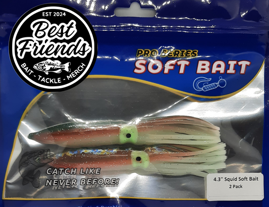 4.3" TRI STRIKE SQUID SOFT PLASTIC - 2 PACK